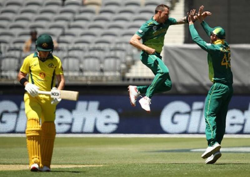 South Africa's veteran fast bowler Dale Steyn was menacing in his seven overs, picking up 2/18. @ Getty Images