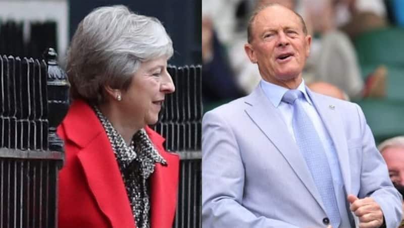 Theresa May and Geoffrey Boycott