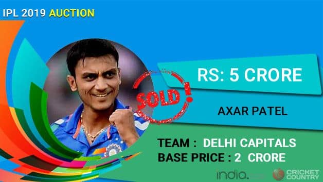 IPL Auction 2019: Delhi Capitals fork out Rs 5 crore for Axar Patel