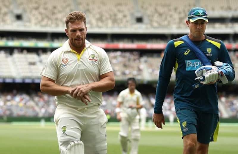 It was the third time Aaron Finch coped up with a blow on the same finger which was hit previously by Mitchell Starc at the WACA ground. @ Cricket Australia