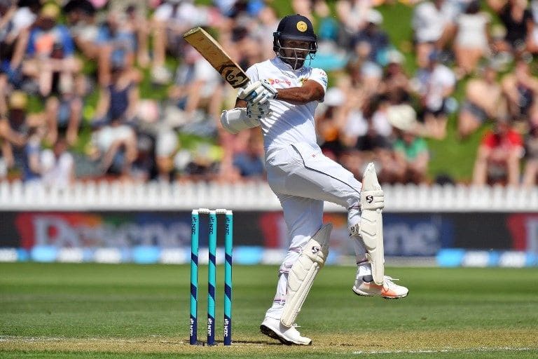 Dimuth Karunaratne scored 79 on day one at Basin Reserve