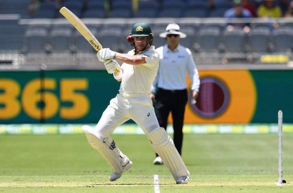Marcus Harris top-scored with 70 before he fell to Hanuma Vihari.