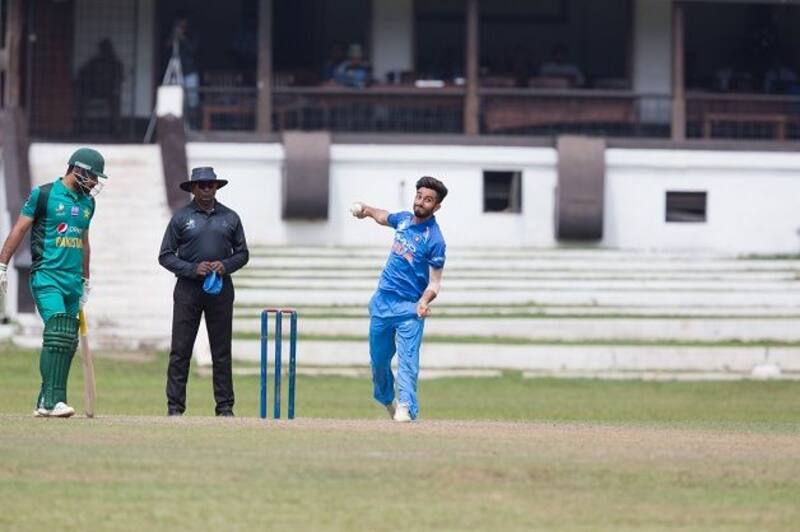 Leg-spinner Mayank Markande was the most successful bowler for India, returning figures of 4/38 in 9.4 overs. @ Asian Cricket Council