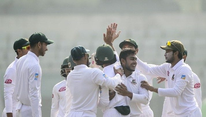 3rd Test: West Indies 46/4 after Mehidy Hasan’s seven enforce follow-on