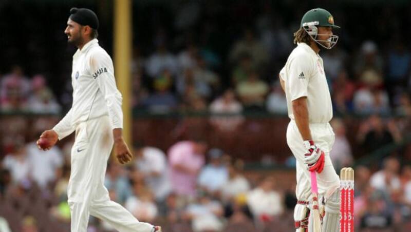 Harbhajan Singh and Andrew Symonds, the main players in the Monkeygate scandal.