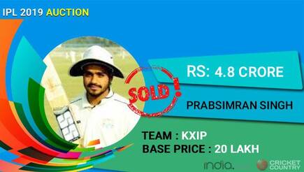 IPL Auction 2019: Teenaged Prabhsimran Singh soars to Rs 4.3 crore price tag, joins KXIP