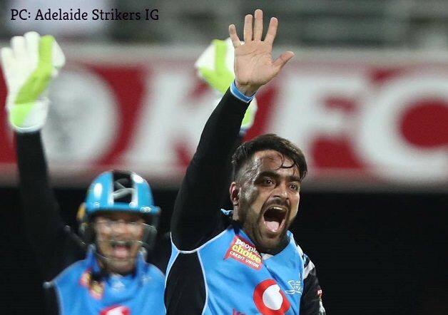 While Rashid Khan picked 3/19 in his four overs, Billy Stanlake and Matthew Short claimed two wickets each. @ Adelaide Strikers