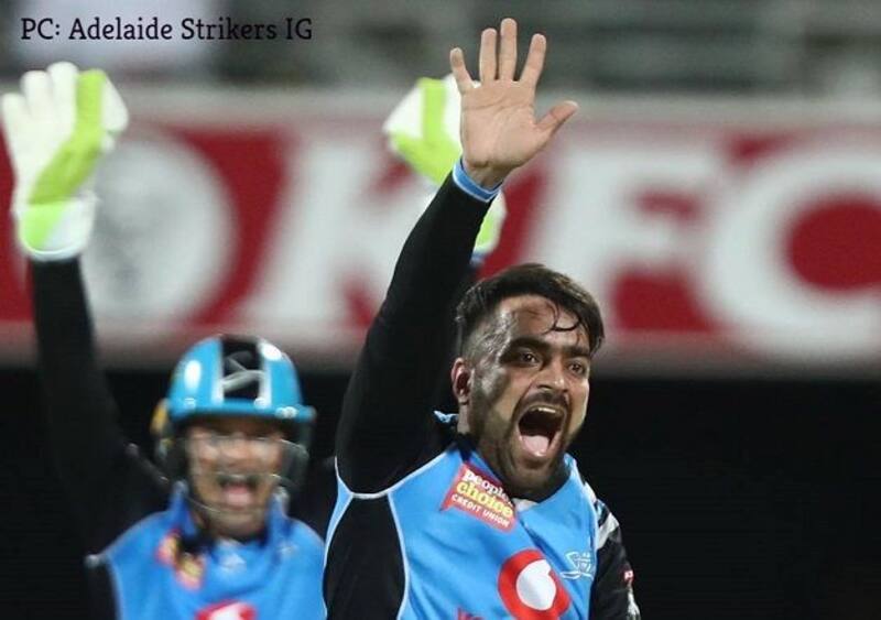 While Rashid Khan picked 3/19 in his four overs, Billy Stanlake and Matthew Short claimed two wickets each. @ Adelaide Strikers