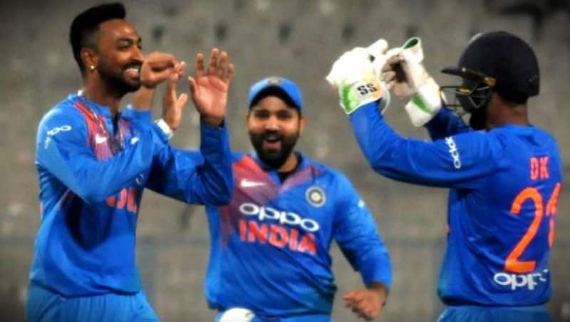 Rohit Sharma Krunal Pndya and Dinesh Karthik