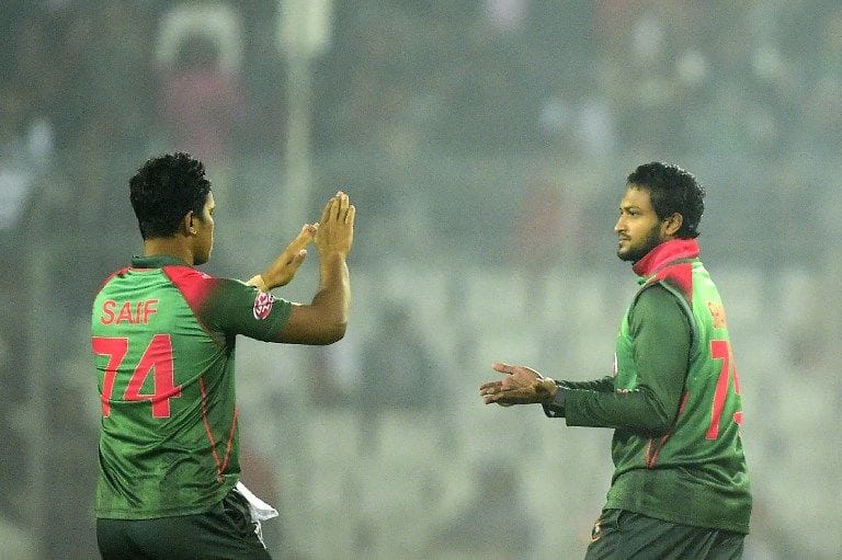 Shakib Al Hasan followed a handy innings with 5/20.