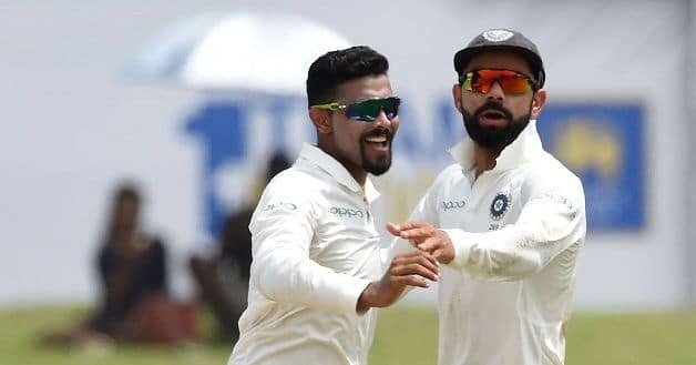 India captain Virat Kohli and Ravindra Jadeja. @ AFP