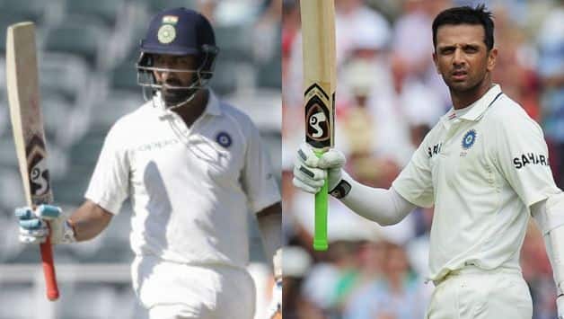 cheteswar pujara rahul dravid @ designed photo