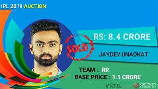 IPL Auctions 2019: Rajasthan Royals buy back Jaydev Unadkat for Rs 8.4 crore