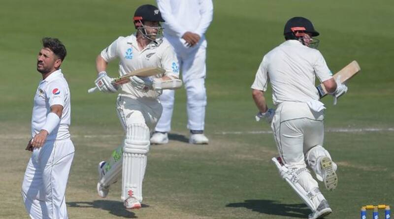 Skipper Kane Williamson was batting on a pugnacious 55 for his 29th fifty -- and second in the match -- and with him Henry Nicholls unbeaten on a chancy 20