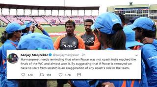 Sanjay Manjrekar believes T20 captain Harmanpreet Kaur exaggerating coach Ramesh Powar role in the team