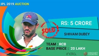 IPL Auction 2019: Mumbai allrounder Shivam Dubey valued at Rs 5 crore by Royal Challengers Bangalore