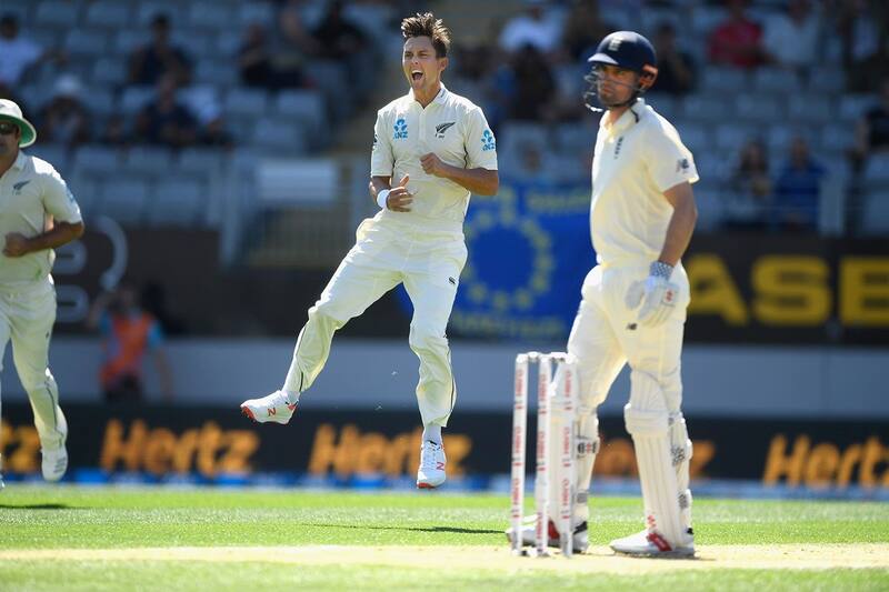 At Eden Park, Trent Boult helped bowl out England for 58.
