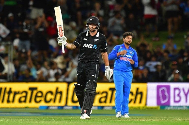 Doug Bracewell's maiden ODI fifty stalled India for some time.