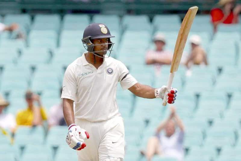 Mayank Agarwal was out after scoring 77 runs as he tried to hit one six too many off Nathan Lyon to be holed out to Mitchell Starc at long on. @ Twitter/ICC