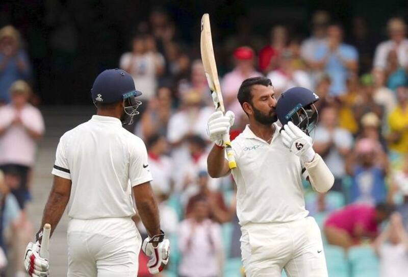 Pujara scored an unbeaten 130 as India finished day one at 303 for four. @ Twitter