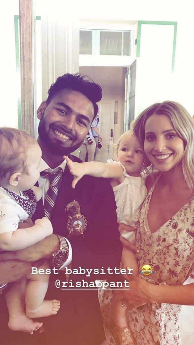 Paine’s wife Bonnnie Paine shared a picture on Instagram of Pant with her kids and captioned it: "Best babysitter".
