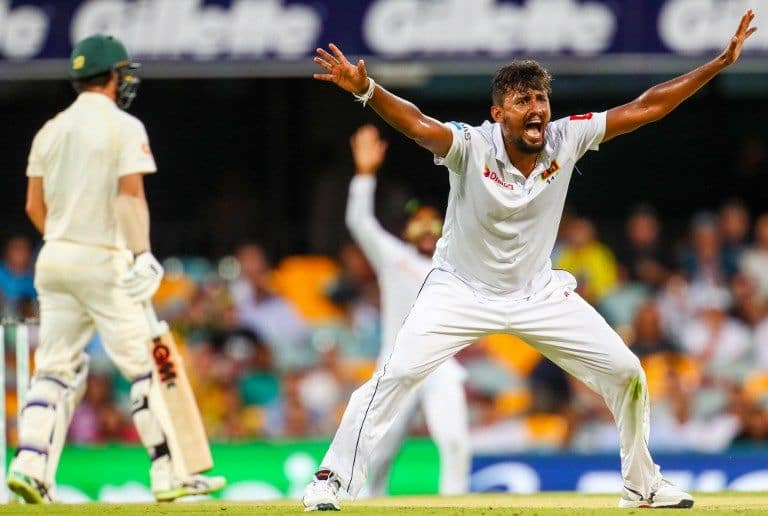 Suranga Lakmal claimed 5/75 at the Gabba.