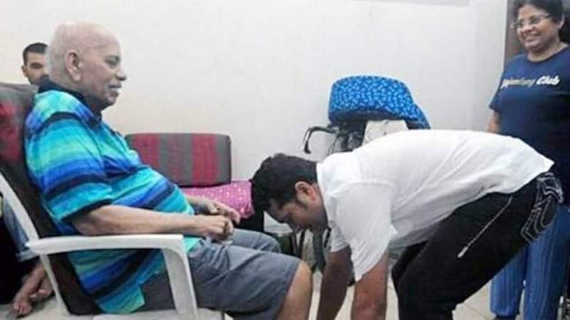 Sachin Tendulkar's childhood coach Ramakant Achrekar died on Wednesday in Mumbai. @ Facebook