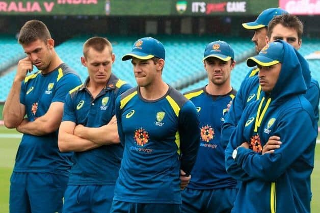 Tim Paine with team @ ICC