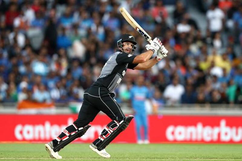 Colin de Grandhomme scores his first fifty in T20Is.