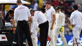 Sri Lanka’s Dimuth Karunaratne ‘in no danger’ after bouncer hit by Pat Cummins