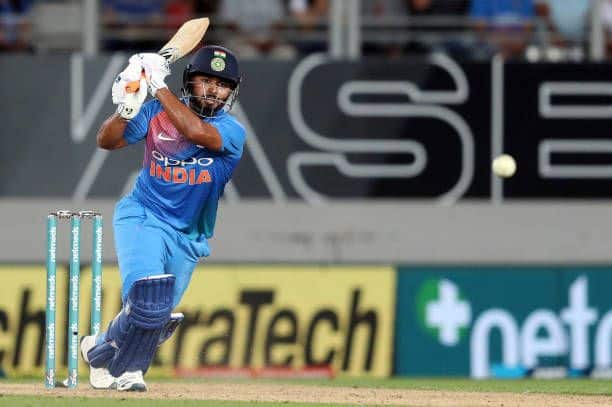 Rishabh Pant bats during 2nd T20I