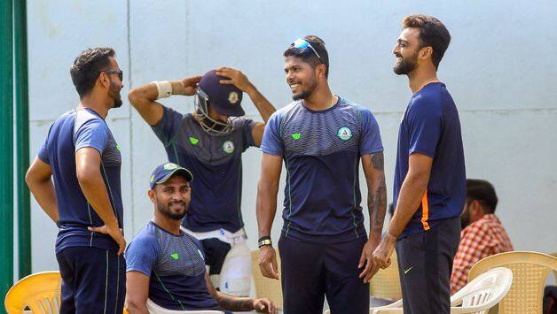 Umesh Yadav with Jaydev Unadkat