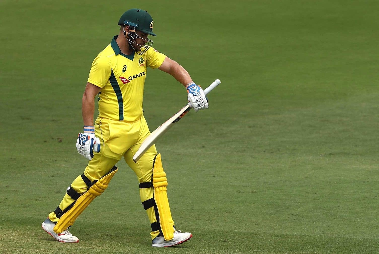 Aaron Finch was dismissed for a duck in his 100th ODI.