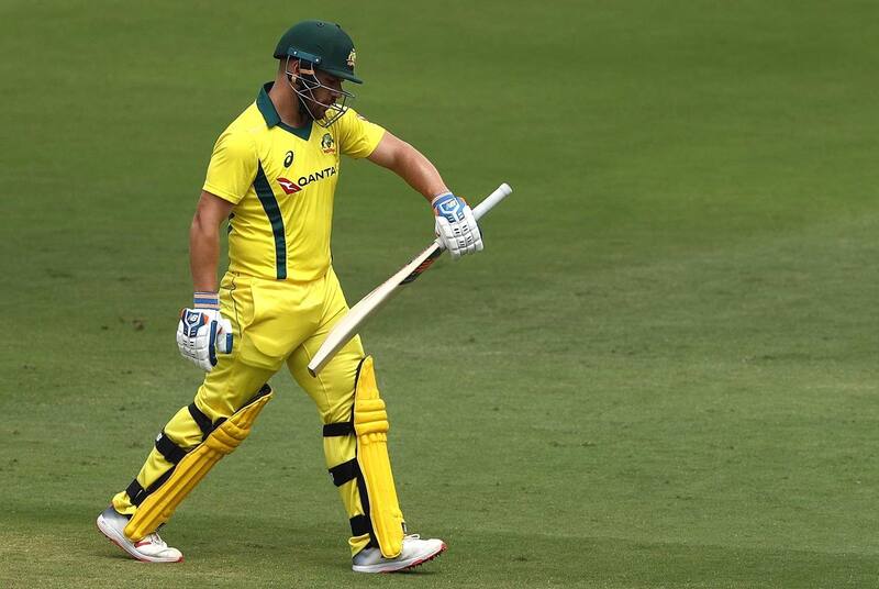 Aaron Finch was dismissed for a duck in his 100th ODI.