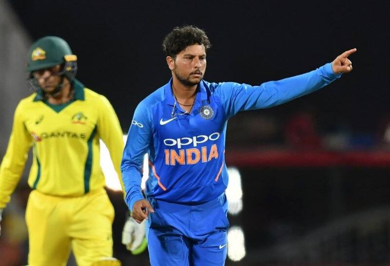 Kuldeep Yadav claimed three wickets in India's narrow win