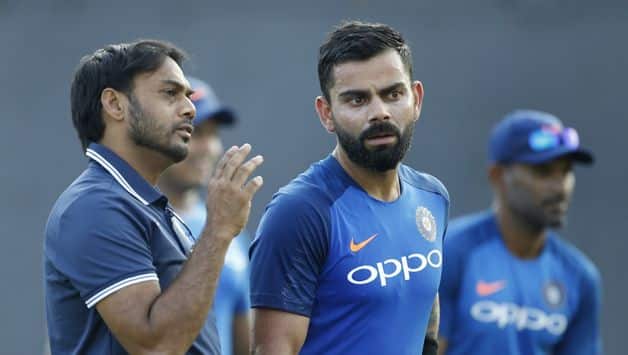 MSK Prasad and Virat Kohli