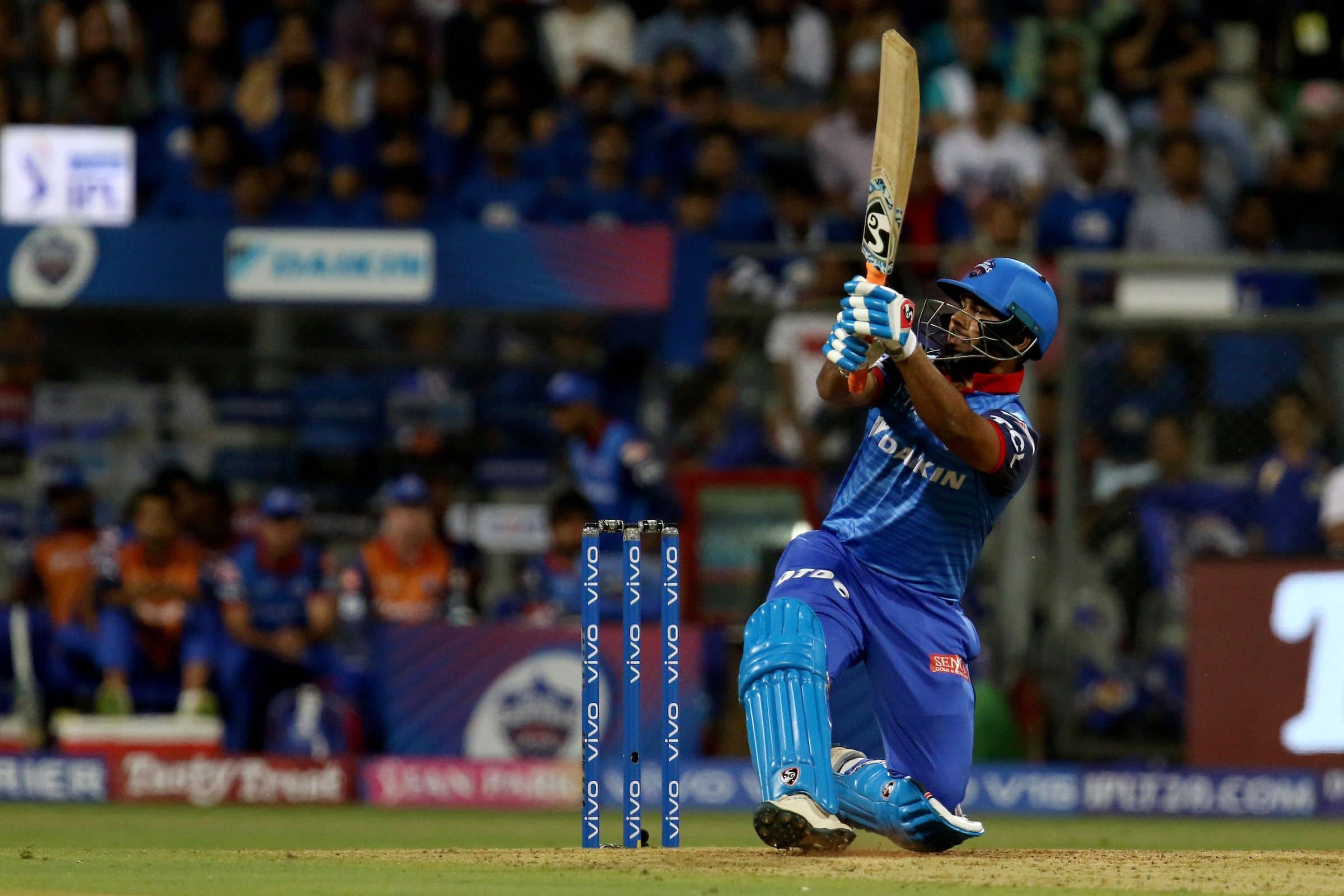 Rishabh Pant hit seven fours and seven sixes against Mumbai.