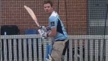 Video: Steve Smith back in nets after elbow surgery; Great to have my first hit back.