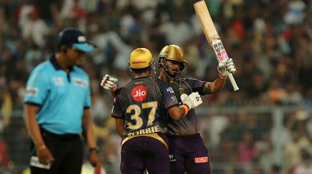 Rana combined with Robin Uthappa for a stand off 110 runs in just 66 balls to power his team. Photo BCCI