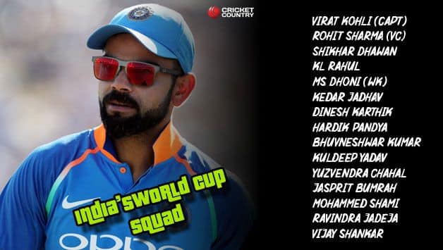 Meet India’s 15-member 2019 World Cup squad