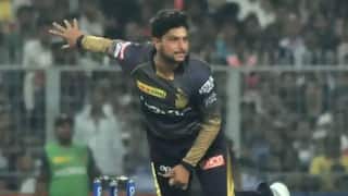 Kuldeep Yadav equals Imran Tahir’s record of most runs conceded by spinners in an IPL match