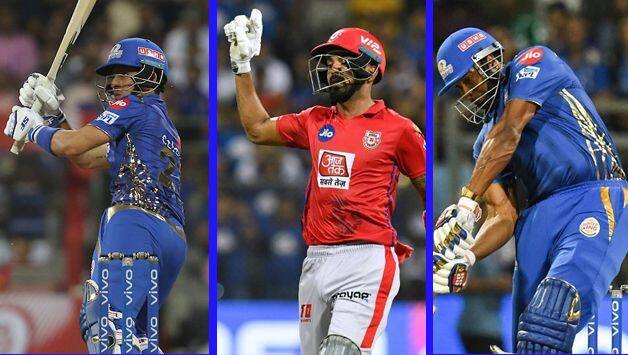Siddesh Lad, KL Rahul and Kieron Pollard