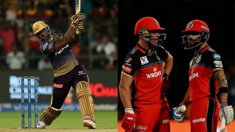 Andre Russell, AB de Villiers and Virat Kohli