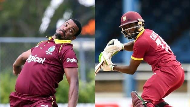 Shannon Gabriel and Jonathan Carter West Indies ODI