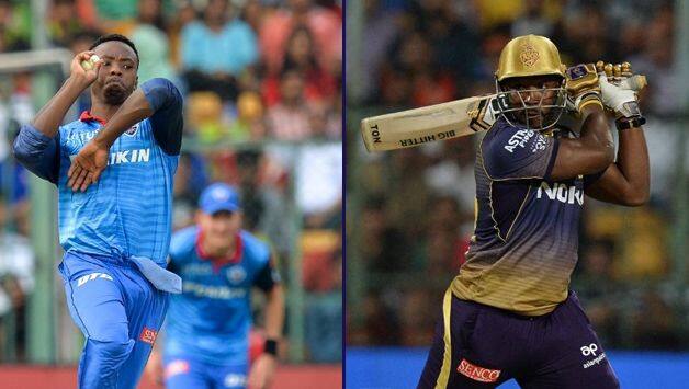 Kagiso Rabada Delhi Capitals, Andre Russell Kolkata Knight Riders Match 26