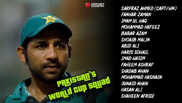 Pakistan team 2019 World Cup