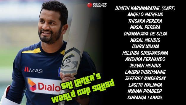 Sri Lanka World Cup squad 2019