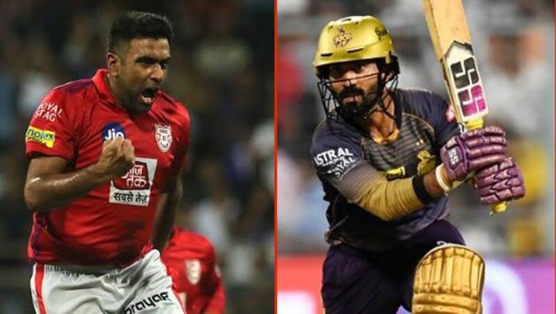 KXIP vs KKR, Dinesh Karthik, Ravichandran Ashwin, Indian Premier League, IPL 2019