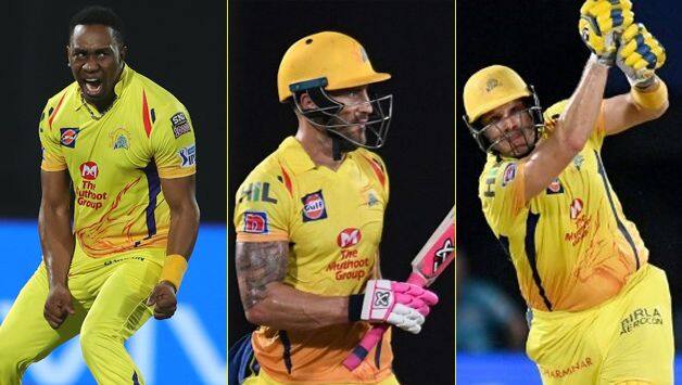 Dwayne Bravo, Faf du Plessis, Shane Watson IPL 2019
