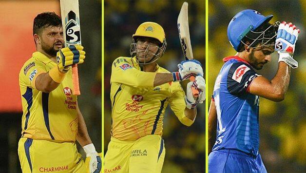 Suresh Raina, MS Dhoni, Shreyas Iyer IPL 2019 Match 50